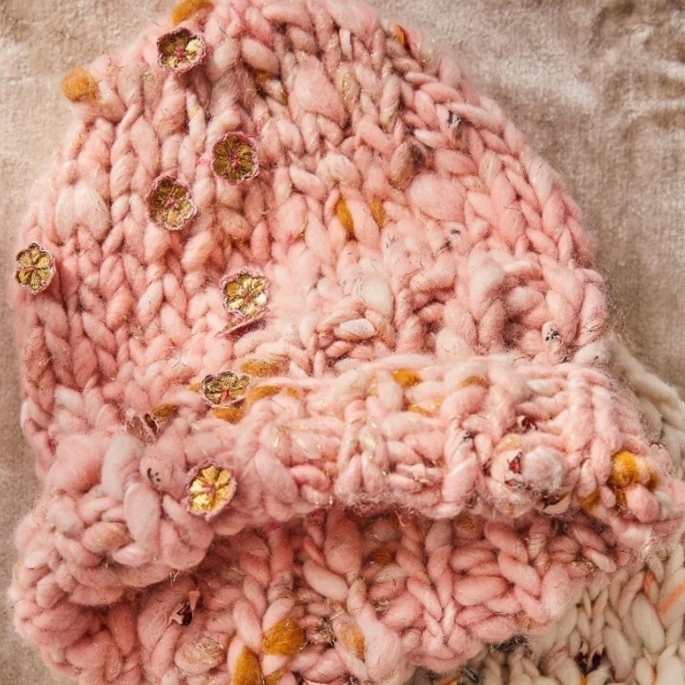 - Free people dreamy hat knit collage new with  tags one size